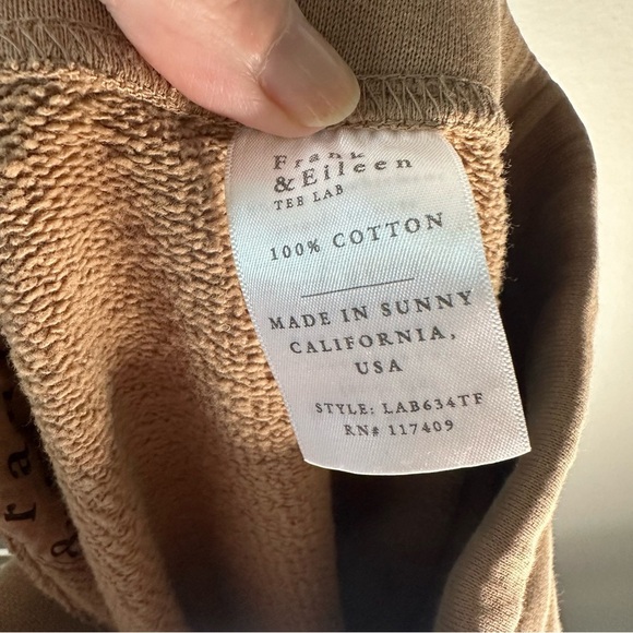 Frank & Eileen Catherine Favorite Sweatpants in Camel SZ S Raw Hem Cropped - Picture 8 of 10